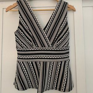 Vanessa+Virginia Anthropologie Black/White Blouse